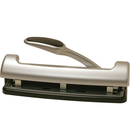 UPC: 0042491900506 | Officemate EZ Lever Adjustable Three Hole Punch  Silver  15-Sheet Capacity (90050)