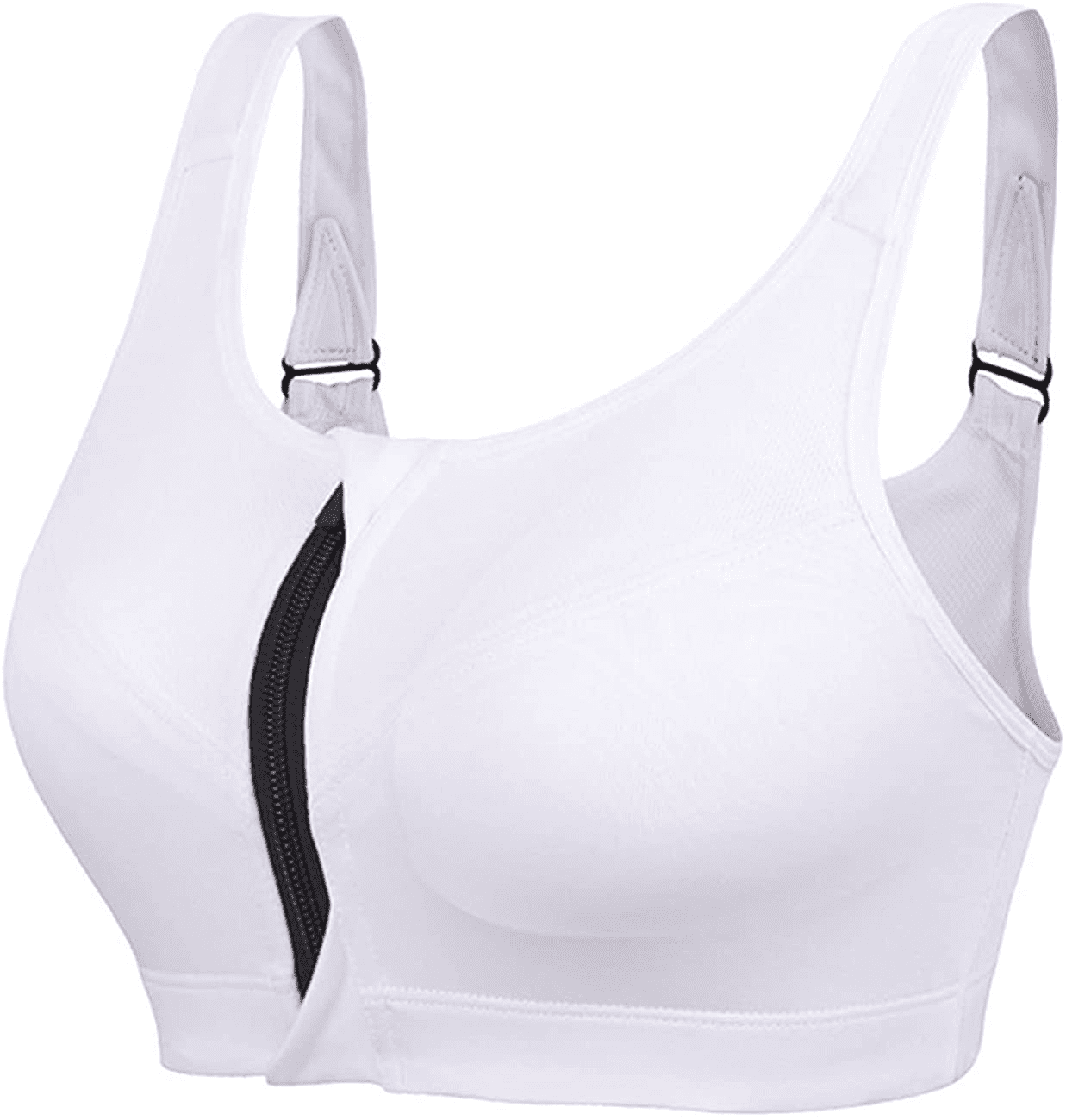 front closure padded sports bra