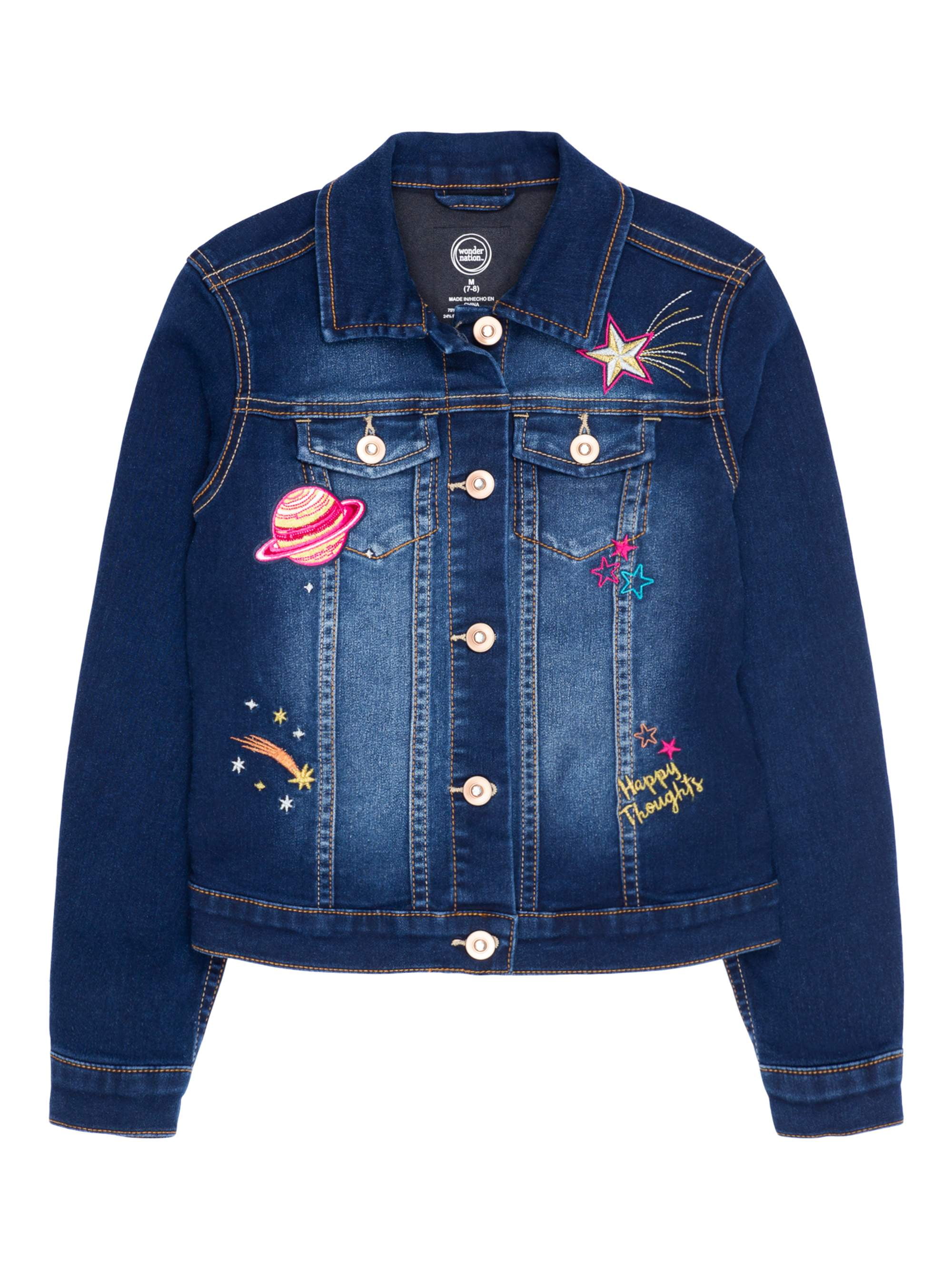 girls embellished denim jacket