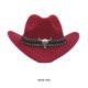 thumbnail image 3 of Minnieouse Sombrero formal de estilo étnico único, transpirable y ligero, sombrero de vaquero occidental de cachemira Sombreros vino rojo, 3 of 6