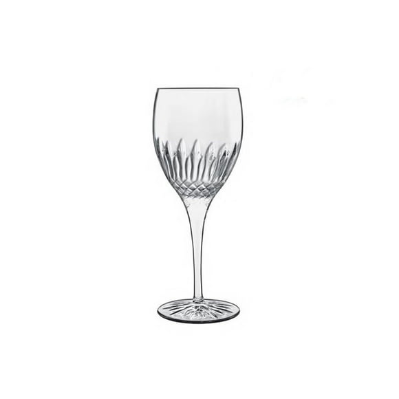 Luigi Bormioli Diamonte 12,75 oz. Tige de Vin Blanc, Ensemble de 4, 380 ml, Transparent