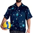 thumbnail image 4 of Cancer Constellation Men's Short Sleeve Beach Button Down Casual Printed Summer Shirts - Unisex, 4 of 6