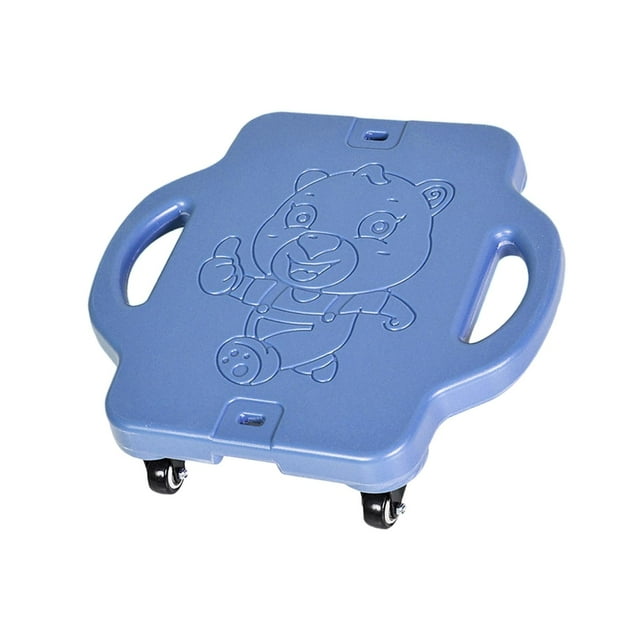 Balance Board Balance Training Board Toy, Multipurpose with Handle Roller, Floor Balance Board, Sport Flat Balance for Park, Home Backyard Gym blue