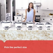 BLACK+DECKER Electric Rice Cookers, W/ Steaming Basket, White - Nonstick Interior, Dishwasher Safe Parts