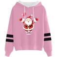 thumbnail image 2 of Christmas Santa Hoodies for Women 2025 Long Sleeve Holiday Graphic Hooded Sweatshirt Hoodie Pullover Tops, 2 of 3