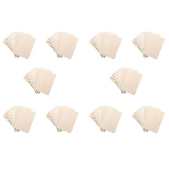 100 Pack Unfinished Wood Sheets,Balsa Wood Thin Wood Board for House Aircraft Ship Boat Arts and Crafts,DIY Ornaments