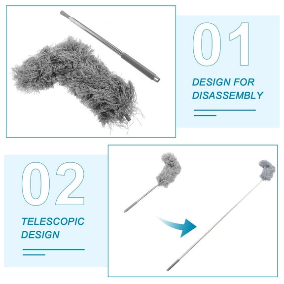 LEXSOMEO Gutter Cleaning Brush Extendable Guard Cleaner Brush Extension Pole Roof Cleaning Brush