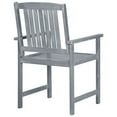 thumbnail image 5 of vidaXL Patio Chairs Outdoor Dining Chair for Deck Garden Solid Wood Acacia, 5 of 7