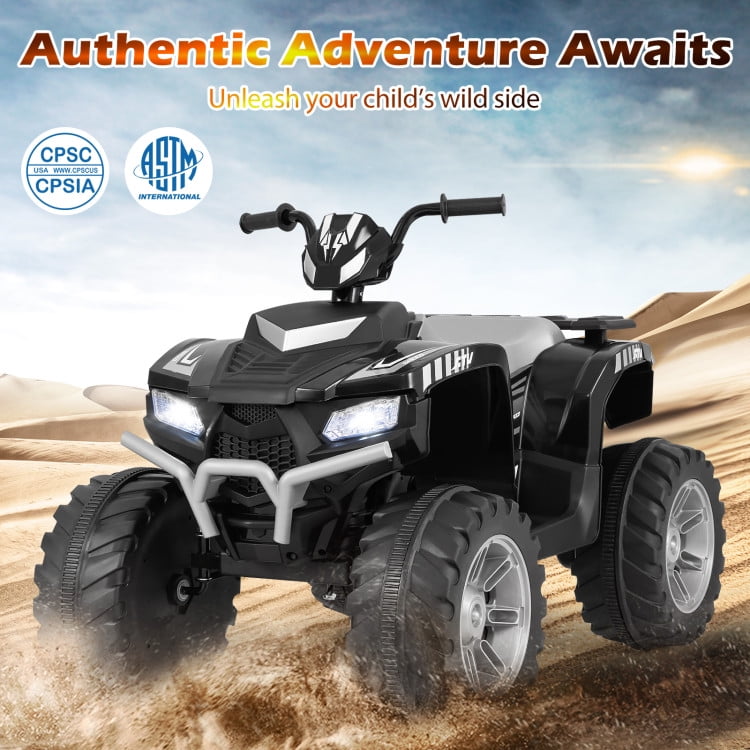Resenkos 24V Kids Ride On Electric ATV, Ride On Toy Car for Kids 3-8 Boys & Girls Black