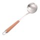 thumbnail image 4 of Cucharón plegable de acero inoxidable, cucharón para sopa de acero inoxidable, mango largo de haya, cuchara de cocina, utensilio con gancho para cocina y restaurante., 4 of 8