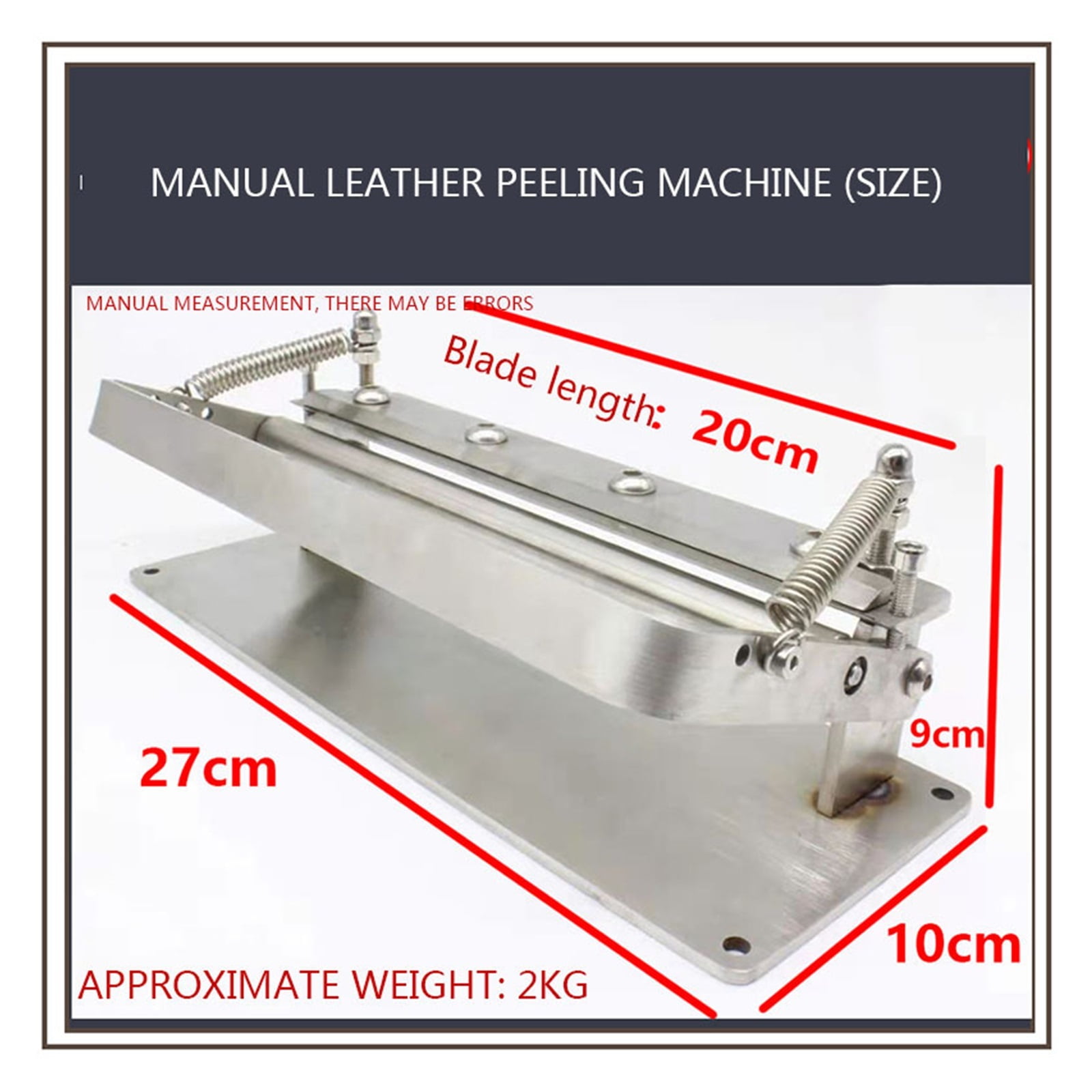Portable Manual Leather Peeling Machine Stainless Steel Leather Shoveling Peeling Machine Cowhide Sheet Leather Separation Tool