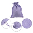 thumbnail image 4 of REGALWOVEN Small Burlap Bags with Drawstring, Jewelry Pouches for Wedding Party Purple 6" x 8", 4 of 5
