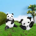 thumbnail image 2 of Fairnull Panda Figurine Cute 3D Miniature Gardening Doll Resin Craft Ornament Various Styles Dollhouse Animal Figure Micro Landscape Garden Decoration, 2 of 10