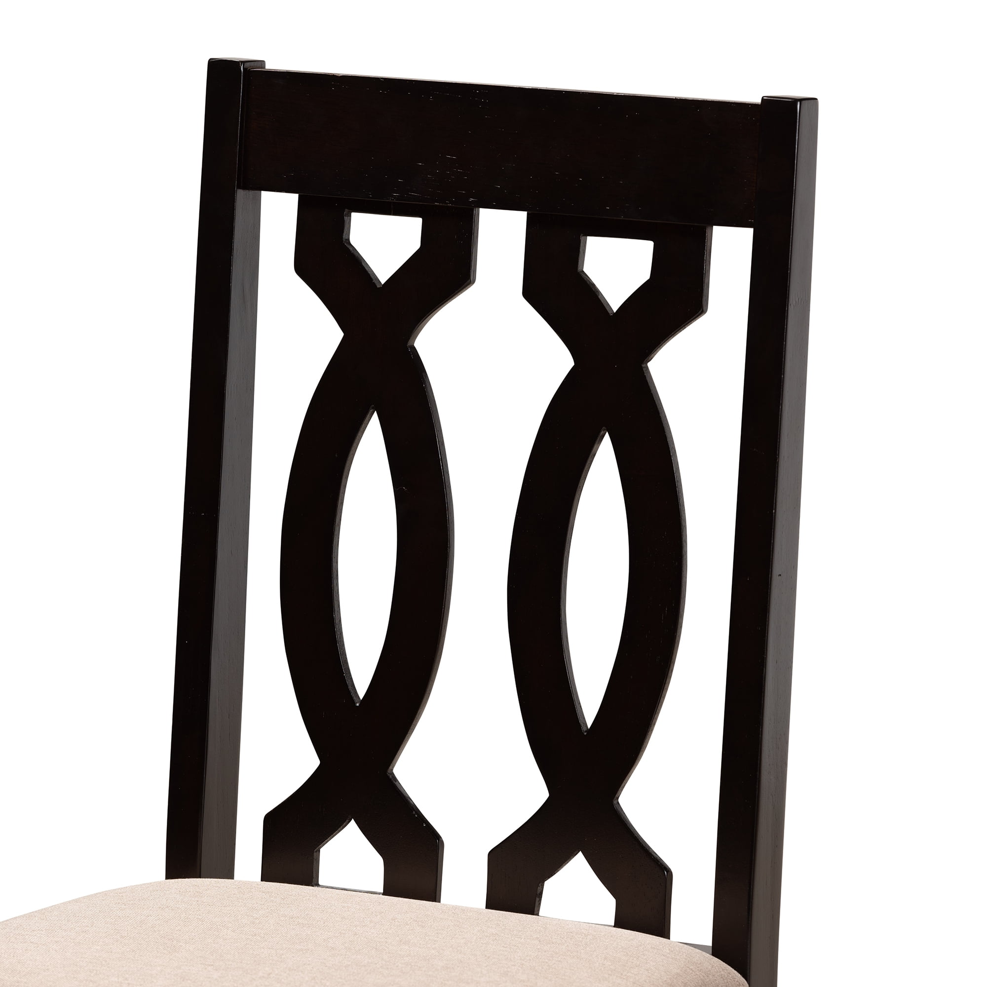 Baxton Studio Julie Modern Dining Set, 5-Piece, Dark brown