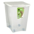 Van Ness 50 lb Pet Box Dog Food Rolling Storage Container with Wheels