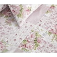 thumbnail image 6 of Chezmoi Collection Rosy 4-Piece Floral Patchwork Cotton Sheet Set Queen, Ivory Green Pink Flower Polka Dot Floral Patchwork Printed 100% Cotton Bed Sheets, 6 of 9