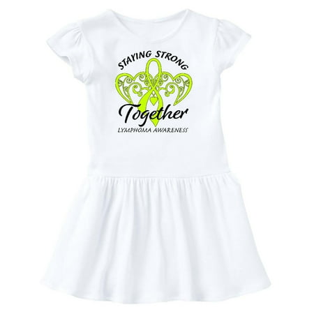 

Inktastic Lymphoma Awareness Staying Strong Together Gift Toddler Girl Dress
