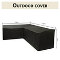 thumbnail image 1 of Muyoka Fundas seccionales para sofá en forma de L, impermeables, para exteriores, a prueba de rasgaduras, para patio, protector de muebles de jardín, 210D, impermeable, a prueba de polvo, de poliéster Muyoka Hogar, 1 of 7