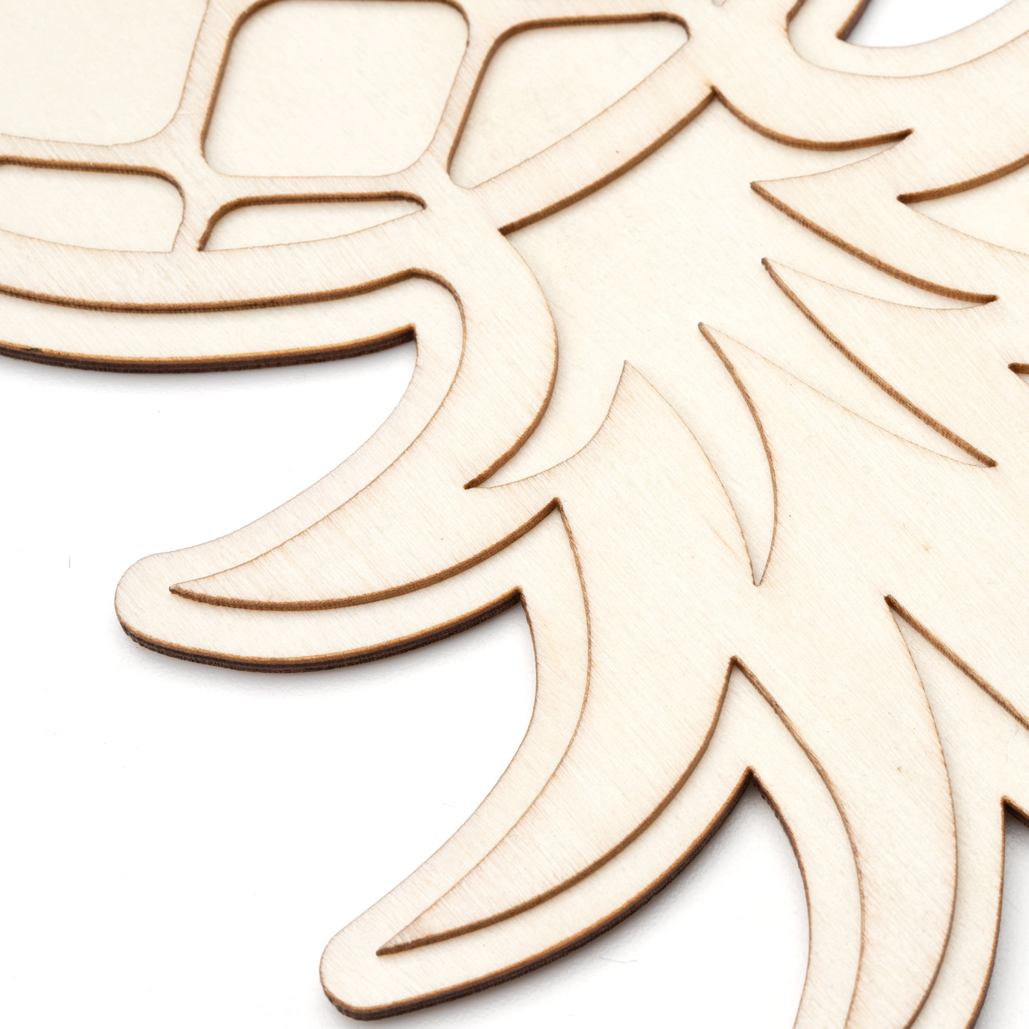 Hello Hobby Unfinished Natural Wood Laser Cut Pineapple Plaque, 5.5 in x 10 in