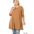 thumbnail image 2 of Zenana Women & Plus Long Sleeve Jersey Flared Tunic Top with Side Pockets, 2 of 4