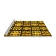 thumbnail image 2 of Ahgly Company Machine Washable Indoor Square Abstract Yellow Modern Area Rugs, 3' Square, 2 of 4