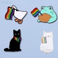 thumbnail image 2 of Pins De Gato De Caballero LGBT De Dibujos Animados Bandera Arco Iris Esmalte Insignias Lindo Horquilla Pato Solapa Pin Accesorios De Joyería Regalos, 2 of 4