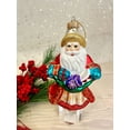 thumbnail image 2 of Christmas By Krebs Blown Glass  Collectible Tree Ornaments  (5" Santa with White Coat and Presents), 2 of 6