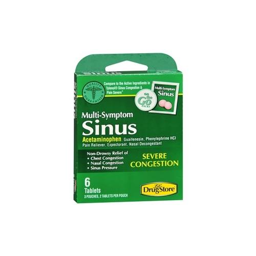 6 Pack Lil' Drug Store Multi Symptom Sinus Relief Non Drowsy Tablets 6 Each