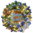 thumbnail image 1 of Christmas Wreath Door Hanging Decorations with Lights, 1 of 12