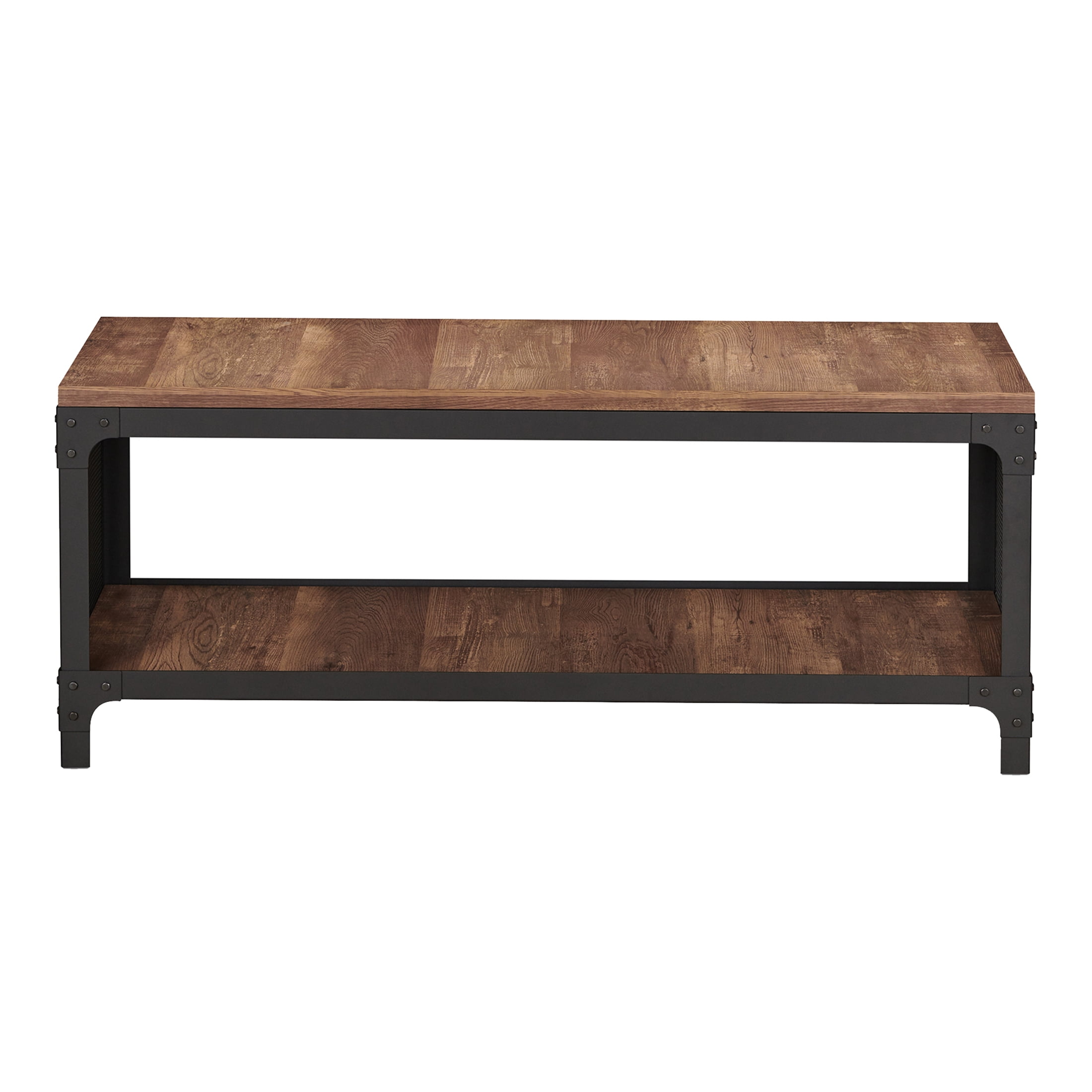 Furniture of America Bonfa 1-Shelf Bench, Reclaimed Oak