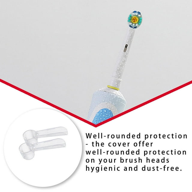 pitrice 4pcs Electric Toothbrush Head Case Replacement Toothbrushes Accessories Heads Caps Camping Outdoor Plastic Protect Cover