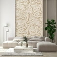 thumbnail image 3 of Idea4wall 2pcs Golden Leaf Chic Botanical Warm Beige and Gold Tones Wall Murals, Not Peel and Stick, Non-Woven Wallpaper Large Wall Decoration for Rooms, 48"x120", 3 of 5