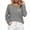 Gray, variant on Horkkom Sweatshirt for Women Casual Crewneck Trendy Pullover Tops Striped Comfy Long Sleeve Sweatshirt M