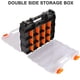thumbnail image 3 of Organizador de herramientas de doble cara con polímero resistente a los impactos y extraíble personalizable, excelente para tornillos, tuercas, piezas pequeñas, 34 compartimentos, negro/nara, 3 of 5
