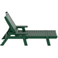 thumbnail image 3 of Bayport Outdoor 3PC HDPE Plastic Reclining Chaise Lounge/Table Set Dark Green, 3 of 6