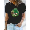 thumbnail image 1 of St. Patrick's Day Women's Single Side Printed Short Sleeve T-Shirt Round Neck Summer Fashion Solid Basic T-Shirt Tops Casual Summer Shirts, 1 of 8