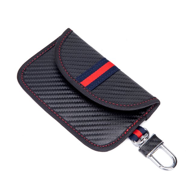 Hebilla de llave de coche, llave de coche de cuero Bolsa de protección de señal RFID Bloque de señal sin llave Caja de llave para seguridad de coche Control remoto antirrobo Hebilla inteligente - Neg JAMW Sencillez