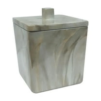 nu steel Stone Hedge Resin Decorative Bathroom Vanity Countertop Storage Organizer Canister Jar