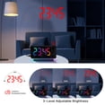 thumbnail image 2 of Zootealy Multifunctional Smart Mirror Digital Alarm Clock with RGB Projection, Snooze Function, and USB Charging - White, 7" Color-changing Night Light, 12/24H Mode, 5-60min Snooze, 10 Atmosphere, 2 of 6