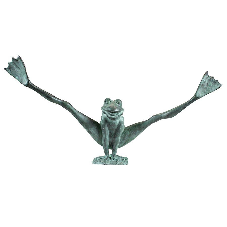 Hands Up Design Toscano Boogie Down Dancing Frog Statues 