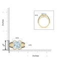 thumbnail image 4 of ANGARA Natural Cushion 2.7 ct Aquamarine Celtic Knot Cocktail Ring in 14K Yellow Gold for Women (Size-9mm) | March Birthstone, Birthday, Anniversary, Jewelry Gift for Women | Natural Aquamarine Ring, 4 of 8