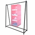 thumbnail image 3 of AUQ Purse Organizer for Closet,26-Compartment 3D Storage Design Door Organizer Hanging,Independent Pockets Hanging Closet Organizer,pink,31*31*2cm,Oxford fabric, 3 of 4