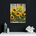 thumbnail image 4 of Creowell  Canvas Prints Wall Art Abstract Board Paintings Wall Art for Bedroom Rustic Sunflower Kitchen Decor Yellow Vintage Wall Decor Sunflowers Framed for Living Room 16x20 in/12x16 in, 4 of 4