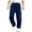 Navy, variant on OSOLU Men Versatile All Season Cargo Pants Pocket Hem Solid Color Plus Size Outdoor Trousers Workout Training Joggers Bottoms