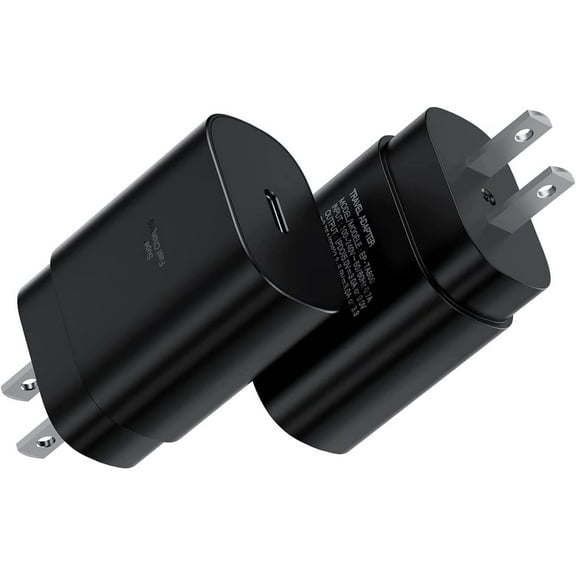 USB C Android Charger Block 25W PD Super Fast Charger Type C Plug Wall Adapter Quick Charging Compatible for Samsung Galaxy S24/S23/S22/S21/S20/ Z Fold 3/4/5/Tablet/Watch,2Pack
