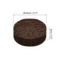 thumbnail image 2 of Uxcell Felt Furniture Pads 18mm Dia 5mm Thick Self Adhesive Floor Protectors, Brown 40Pcs, 2 of 5