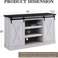 thumbnail image 5 of EDYO LIVING Farmhouse TV Stand for 65 Inch TV, Wood TV Stand with Sliding Barn Door, Entertainment Center with Storage Cabinet, Rustic Media Console for Living Room Bedroom, Ash Gray, 5 of 8