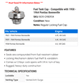thumbnail image 2 of Fuel Tank Cap - Compatible with 1958 - 1964 Pontiac Bonneville 1959 1960 1961 1962 1963, 2 of 2
