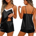 thumbnail image 6 of QSXADF Women's Pajama Set Tops And Shorts Set Lace Tank Top Pajama Set Shorts Bridal Style Casual Women Summer Pajamas Soft Loungewear, 6 of 6