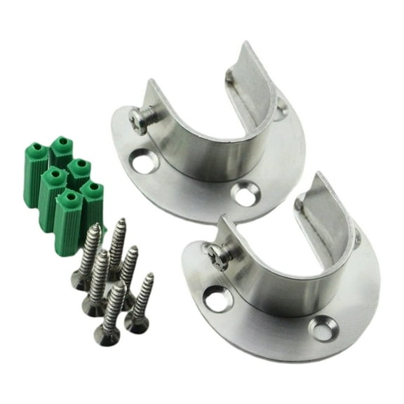 Multipurpose Round Pipe Base Heavy Type Stainless Steel Brackets for Ceiling Wall Mounting Home Improvement